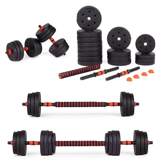 Adjustable Dumbbells 2 x 20kg Dumbbell Set 40kg Barbell