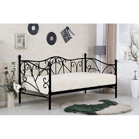 Black metal bed SUMATRA 200x90