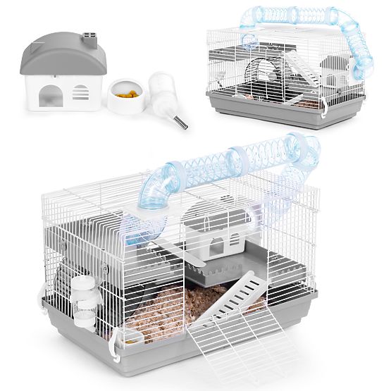 Cage for Hamster, Guinea Pig, and Rodents with Full Equipment