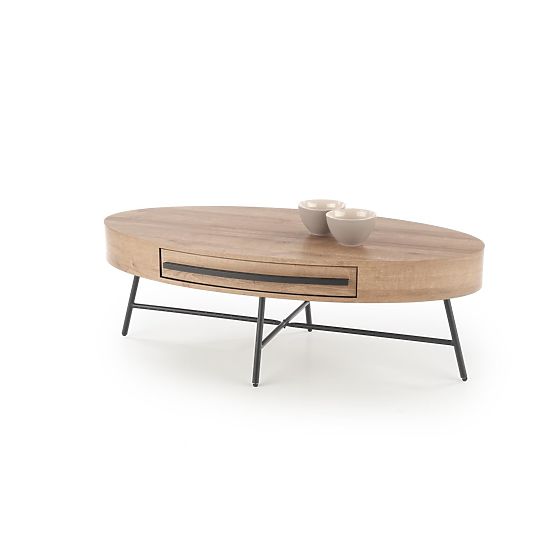 Carolina coffee table - black / golden oak