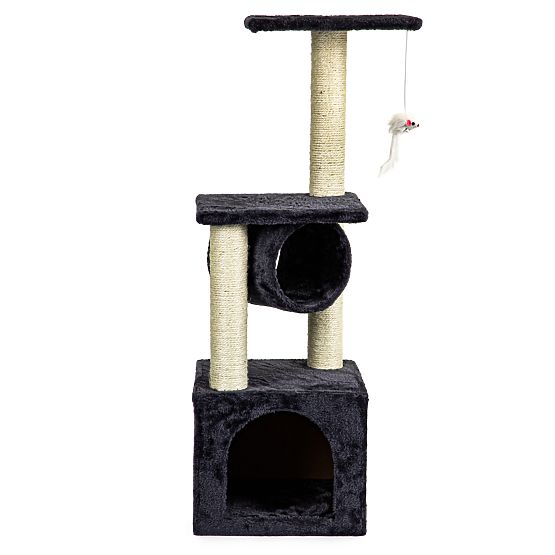 Cat Scratching Post House Bed Tree Grey