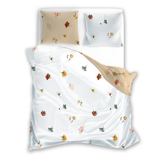 Cotton bedding Flowers 140x200cm + 70x90cm