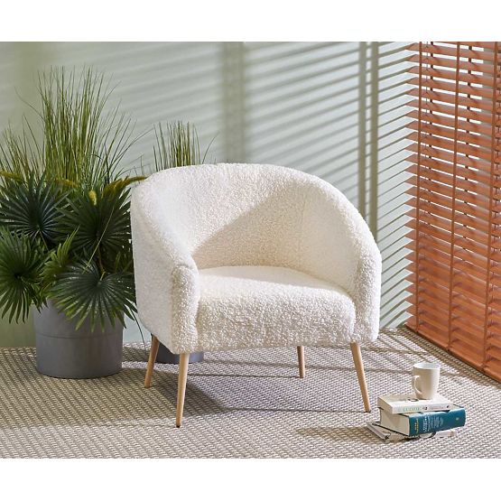 Design armchair GRIFON - cream