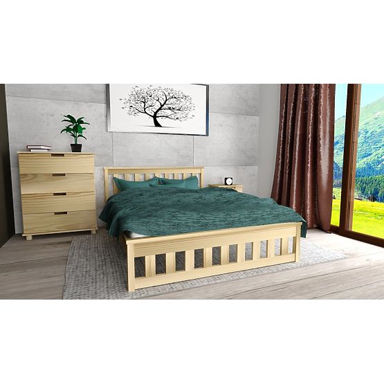 Double bed Ada 200 x 140 cm - pine