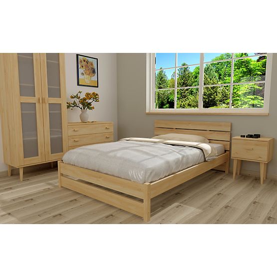 Double bed Max 200 x 180 cm - pine