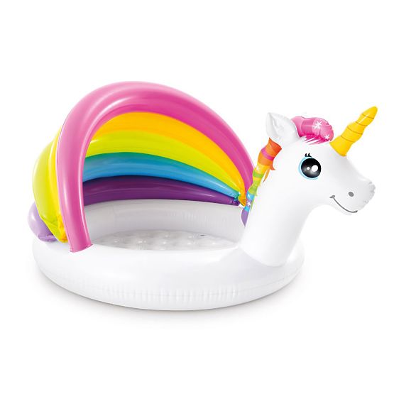 Inflatable Paddling Pool Unicorn with Canopy Intex 57113NP