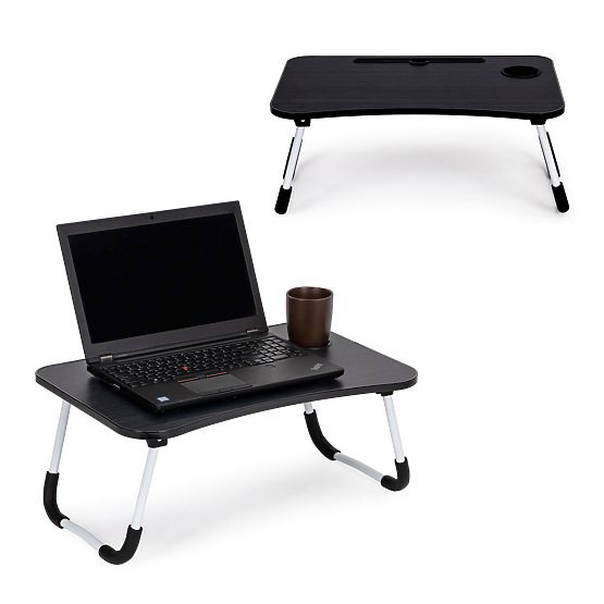 Laptop Bed Table 60x40cm - Black