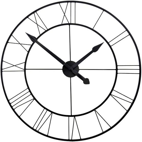 LOFT ROUND Wall Clock Black - 50 cm