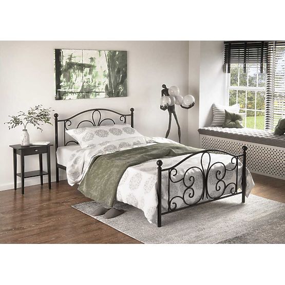 Metal bed PANAMA 120x200 - black