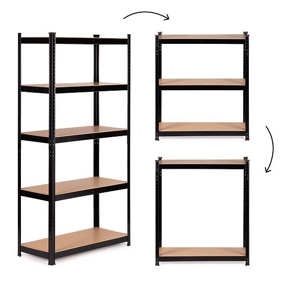 Metal Storage Shelf for Garage and Basement with 5 Shelves