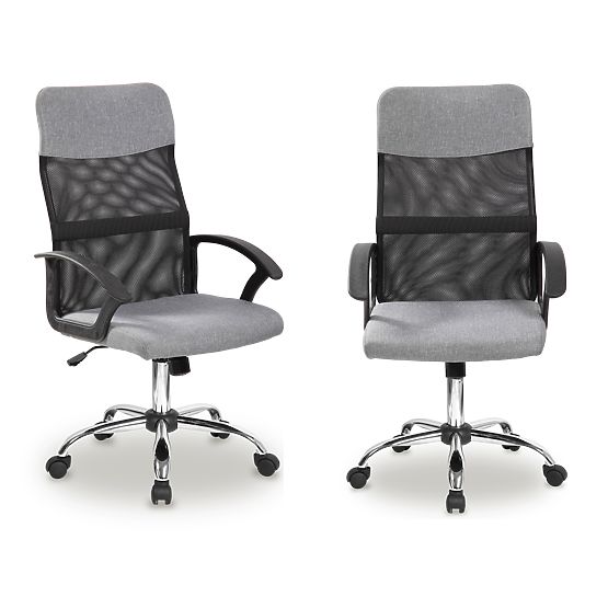 Office Swivel Chair with Mesh Backrest Grey