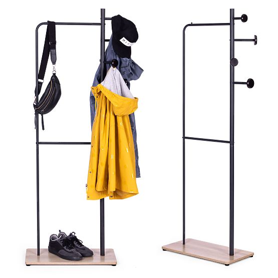 Standing Clothes Rack with Shoe Shelf