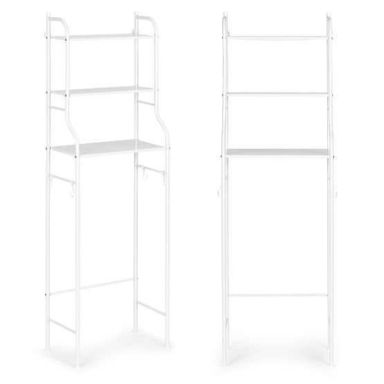 Tall Bathroom Shelf Over Toilet with 3 Shelves Aluminum Frame