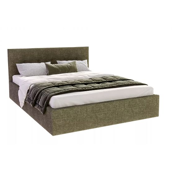 Upholstered bed TULSA 120 x 200 cm - Olive green