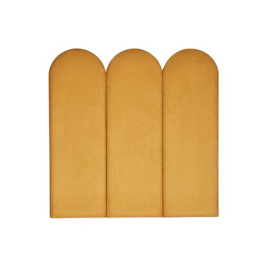 Upholstered panel Arc - mustard