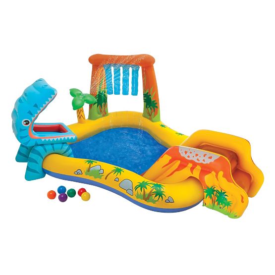 Water Pool Children's Playground with Slide and Fountain Intex 57444