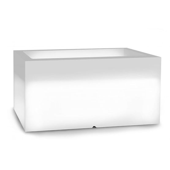 White Lungo flower pot from lighting.