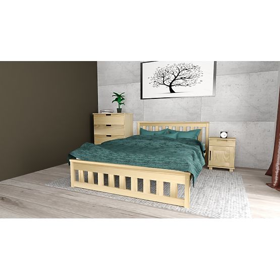 Wooden bed Ada 200 x 120 cm - pine