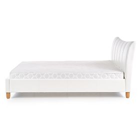 Upholstered bed 160x200 SANDY - light grey, Halmar