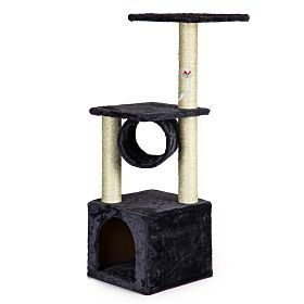 Cat Scratching Post House Bed Tree Grey, MODERNHOME