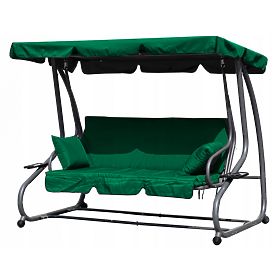 Convertible Garden Swing 2-in-1 with Cushions Green, MODERNHOME