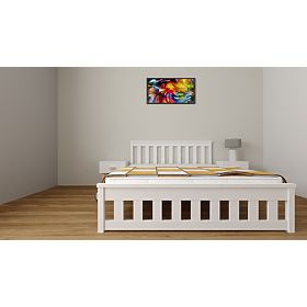 Double Bed Ada 200 x 140 cm - White, Ourfamily