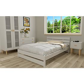 Double bed Max 200 x 180 cm - white, Ourfamily