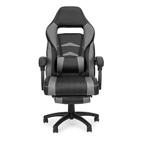 Gaming Office Chair with Adjustable Footrest and Lumbar Pillow, MODERNHOME