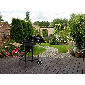 Garden Corner Grill with Lid and Shelves, Grate, Ashtray, MODERNHOME