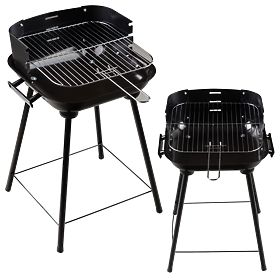 Garden Grill with Adjustable Grate for Picnics, MODERNHOME