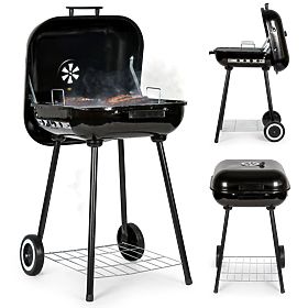 Garden Grill with Hinged Lid + Wheels, MODERNHOME