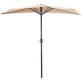 Garden Half-Parasol Wall-Mounted for Terrace 2.7m Beige, MultiGarden