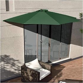 Garden Half-Umbrella Wall-Mounted for Terrace 2.7m Green, MultiGarden