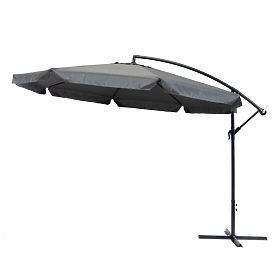 Garden umbrella large on boom folding 3.5m gray, MODERNHOME