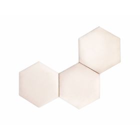 Hexagon upholstered panel - cream, MIRAS