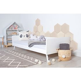 Hexagon upholstered panel - cream, MIRAS