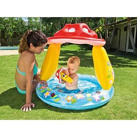 Inflatable Children's Mushroom Pool with Roof Intex 57114, INTEX