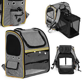 Large Durable Expandable Backpack for Cats and Dogs