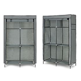 Large Textile Wardrobe with Shelves for Clothes and Shoes, MODERNHOME