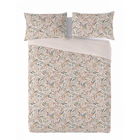 LINEN Bedding Set - leaves 220x200 + 2x 70x80, Matex