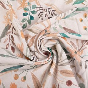 LINEN Bedding Set - leaves 220x200 + 2x 70x80, Matex