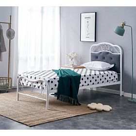 Metal bed FABRIZIA 90 x 200 cm - White