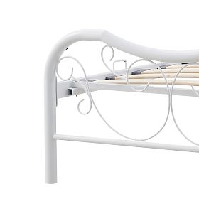 Metal bed FABRIZIA 90 x 200 cm - White