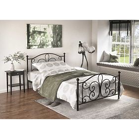 Metal bed PANAMA 120x200 - black, Halmar