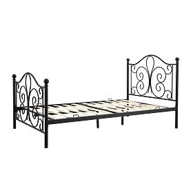 Metal bed PANAMA 120x200 - black, Halmar