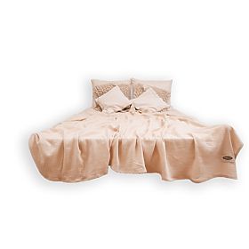 Muslin bedspread 210x240 beige