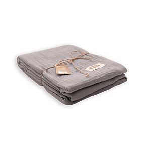 Muslin bedspread 210x240 dark grey, Matex