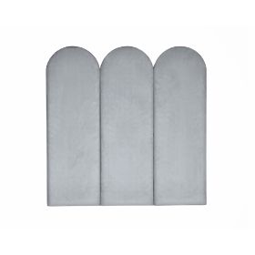 Obluček upholstered panel - gray, MIRAS