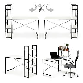 Office Computer Desk + Loft Shelf Rack, MODERNHOME