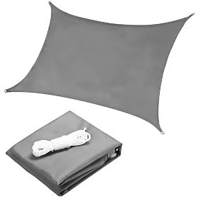 Rectangular Sun Shade Sail 2x3m Waterproof Shelter ModernHome - Gray